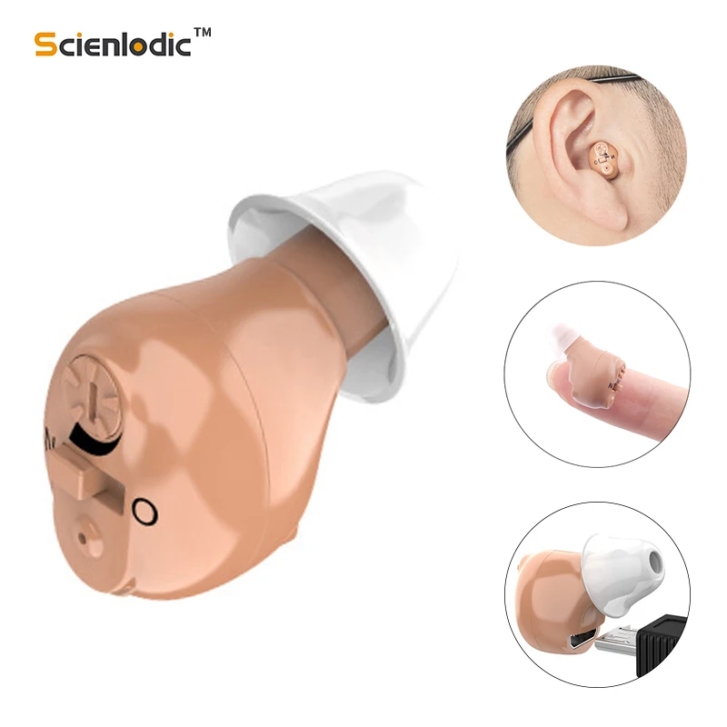 CIC Rechargeable Hearing Aids Invisible Hearing Aid Hearing Device for Deaf Mini Hearing Aids Hearing Amplifier for The Elderly