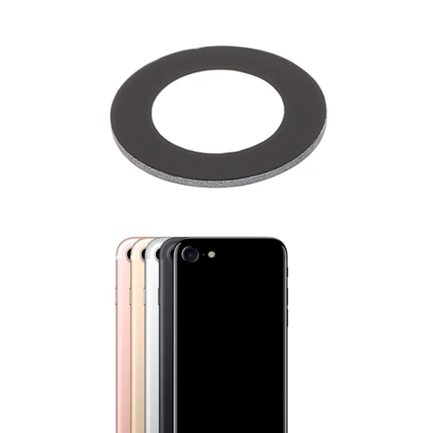 Стеклянная крышка объектива камеры телефона с клейкой наклейкой для iPhone 7 4,7 дюймов