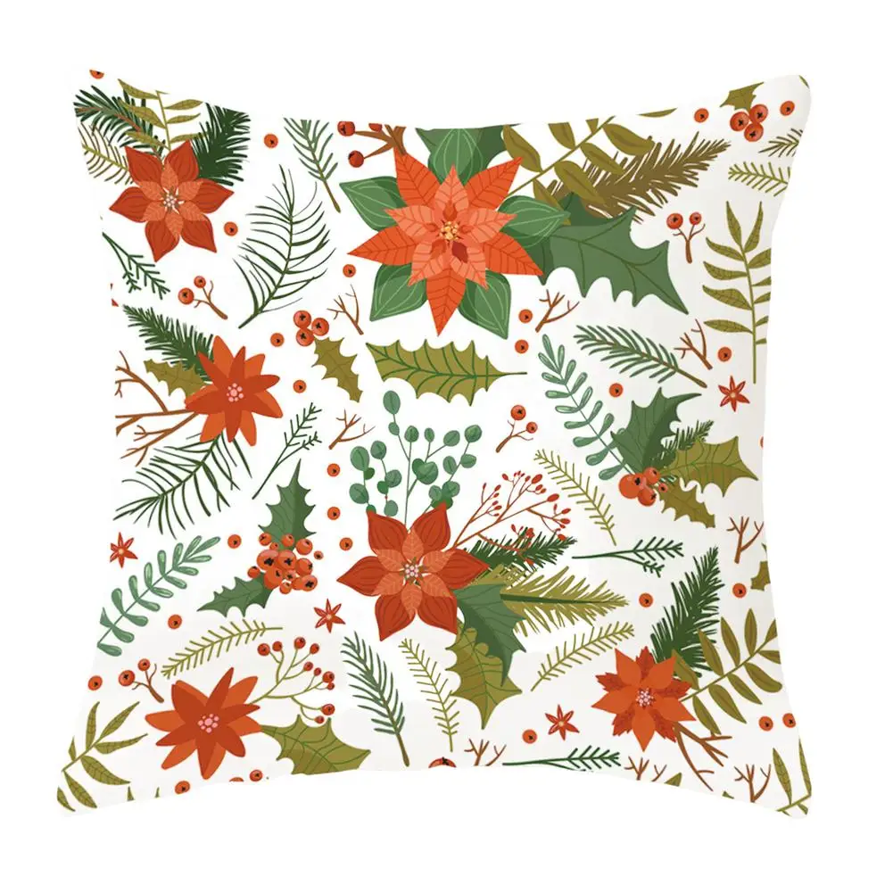 

Christmas Pillow Covers Farmhouse Pillow Covers 18x18 Inch Holiday Rustic Linen Pillow Case For Christmas Party Indoors And Ou