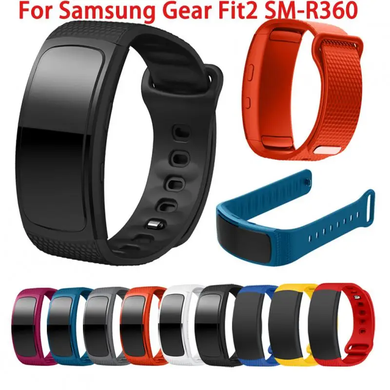 Сменный ремешок для смарт часов Samsung Gear Fit2 SM R360 силиконовый наручных спортивные