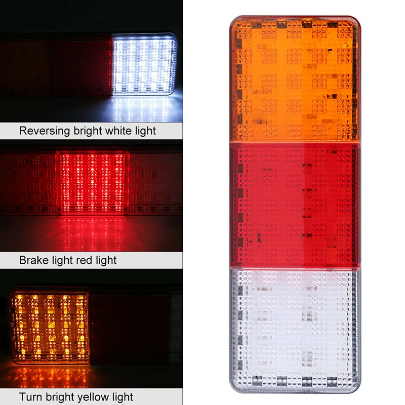 

1Pcs 12V 75 LED Car Truck Rear Tail Light Warning Lights Rear Lamps Waterproof Tail light for Trailer Caravans buses vans