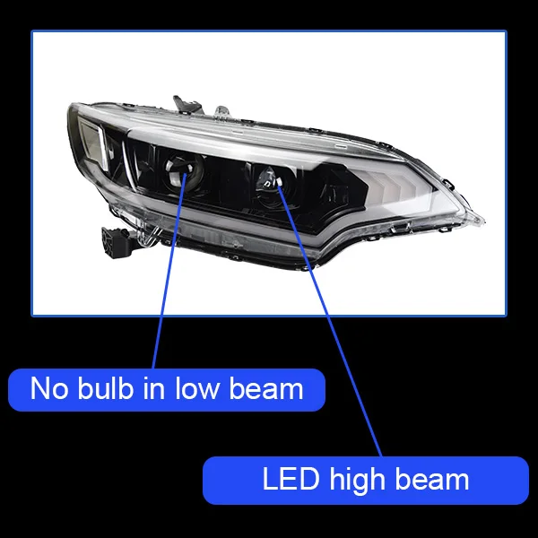 No bulb Автомобильный Стайлинг для Honda Fit gk5 gk 5 фары DRL Объектив Двойной Луч 4 светодиодный красный светодиодный угол глаза Стиль - Цвет: No bulb