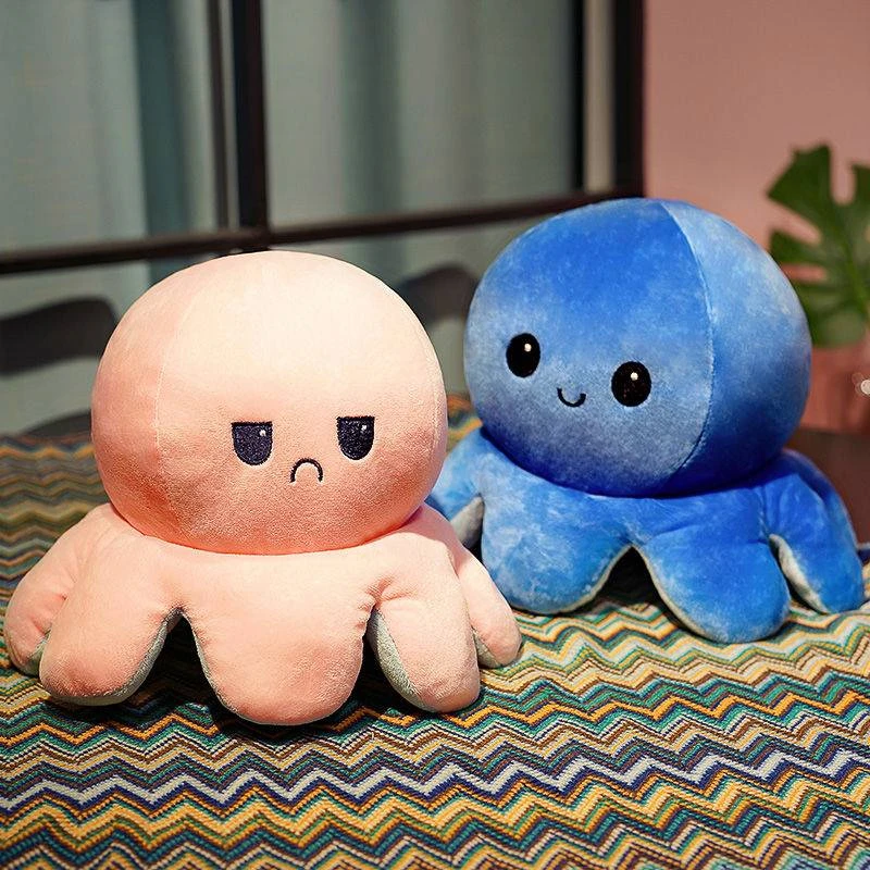 Нетоксичная игрушка-фиджет реверсивный переключатель осьминог настроение