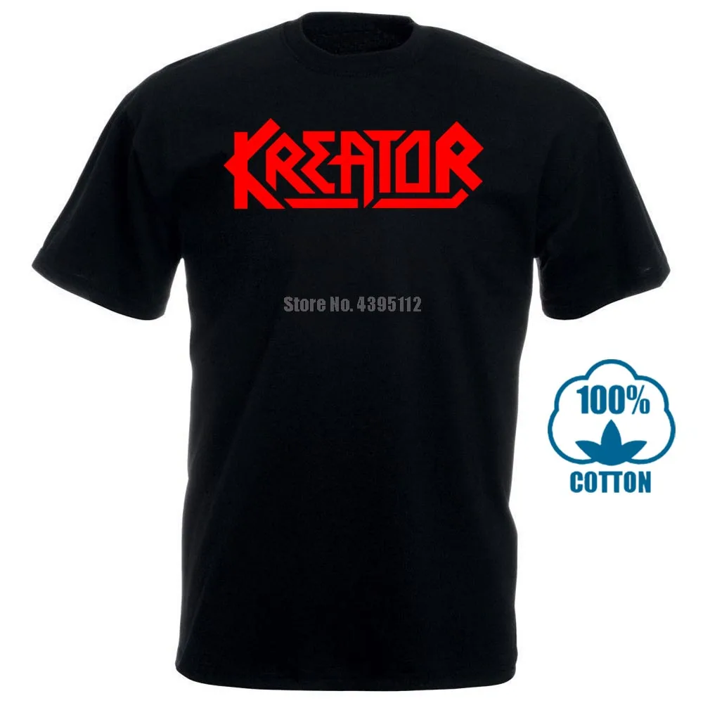 Kreator Band белая футболка с красным логотипом летние хипстерские топы круглым