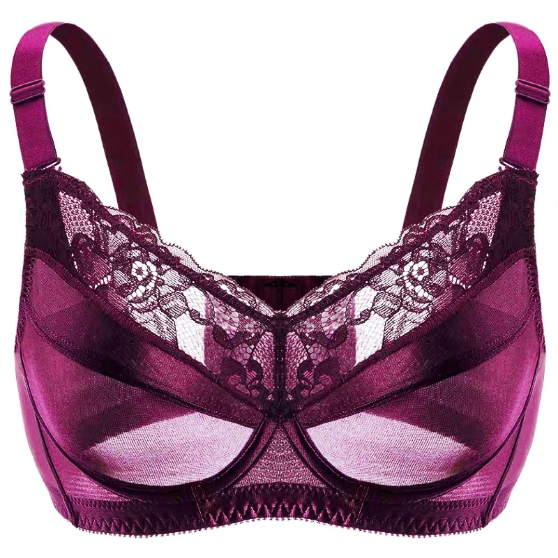 Женский кружевной бюстгальтер-минимайзер на косточках размеры 34 36 38 40 42 44 46 48 B C D E