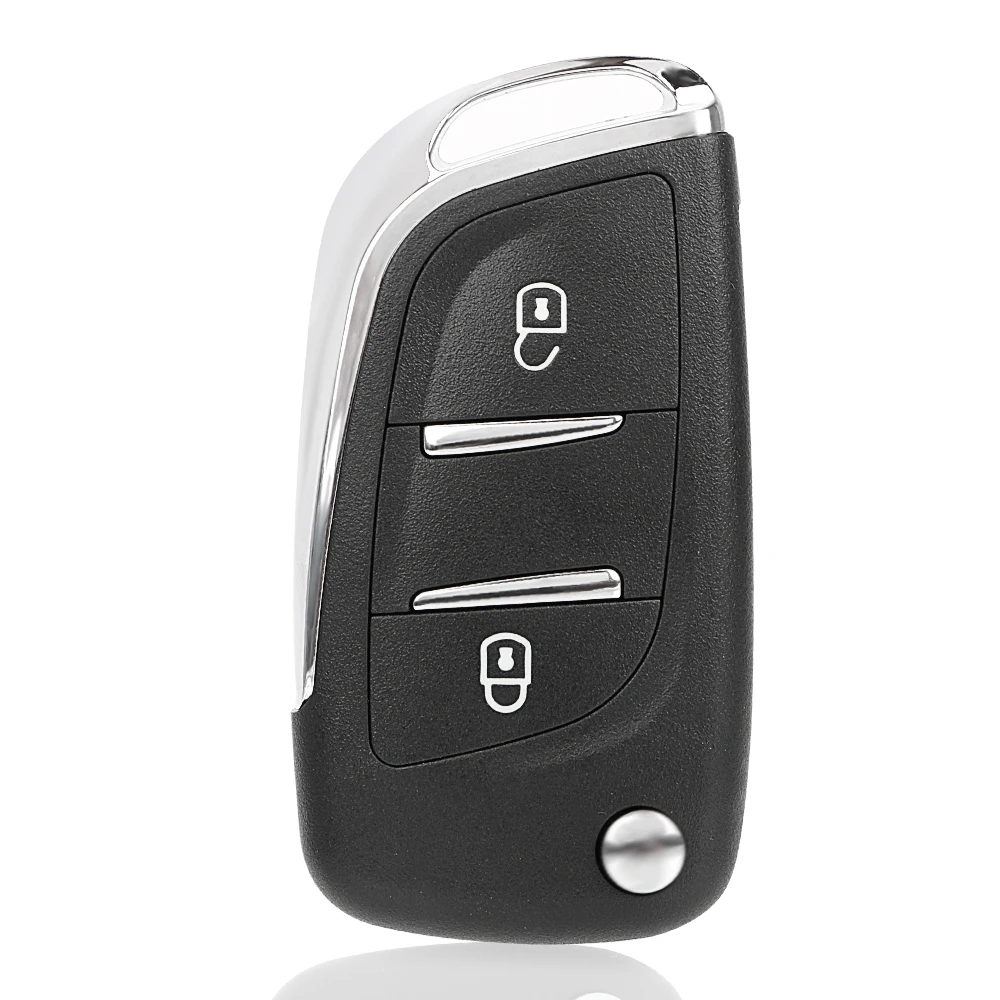 

LEEPEE For Peugeot 107 207 307 307S 308 407 607 2BT DKT0269 2 Button Car-styling Key Fob Case Flip Folding Car Key Shell Remote