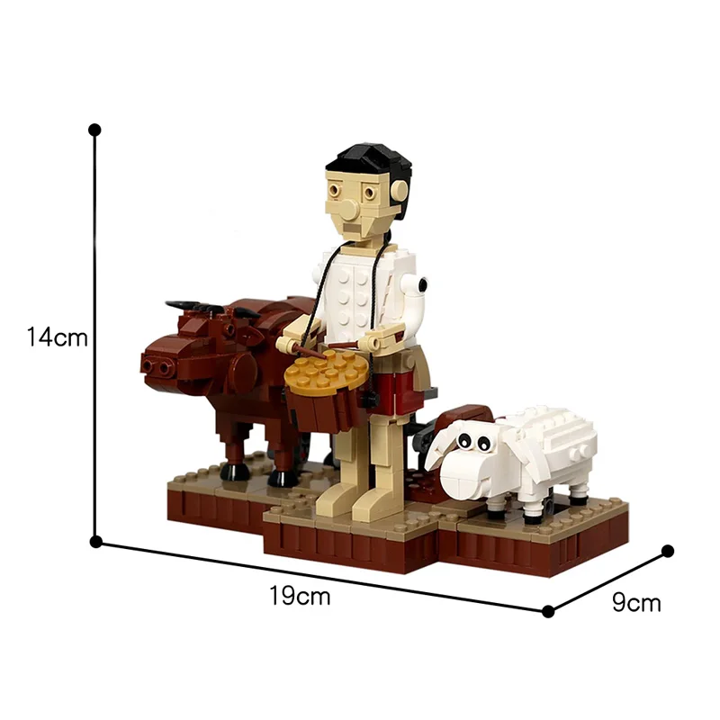 

MOC Little Drummer Boy Drum Sheep Cattle Animal High-tech Toys DIY Building Blocks Bricks Set Educational Kids Toy Gift 526 PCS
