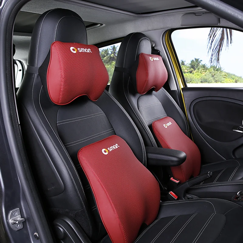 

Автомобильная внутренняя отделка подголовник из пены с эффектом памяти защитная подушка для шеи для Mercedes Smart 450 451 453 fortwo forfour Стайлинг