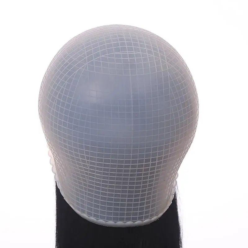 

Hair Coloring Cap Thickened Silicone Hair Highlights Cap With Needle Professional Hair Coloring Cap Hair Dyeing Tools For Salon