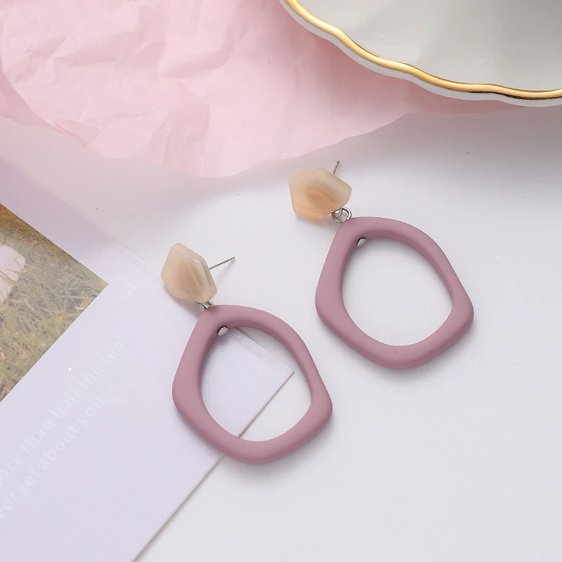 

Simple Irregular Women Geometric Pendant Party Earrings Temperament All-match Acrylic Earrings Jewelry