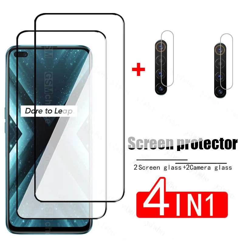 

Стекло для OPPO Realme X3 полное покрытие HD полное клеевое Закаленное стекло пленка на OPO Real me X 3 X3 объектив Взрывозащищенная защитная пленка для э...