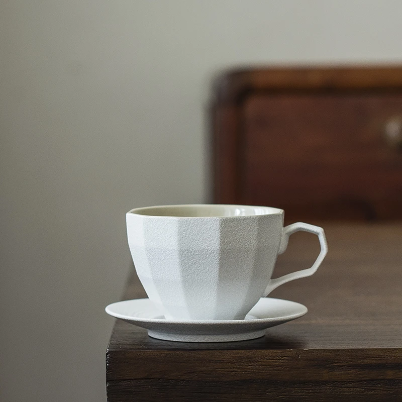 Creative Porcelain Coffee Cup Set White Mate Bone China Ceramics Tea Black Gift Box Tazas De Cafe Teaware EB50BD | Дом и сад
