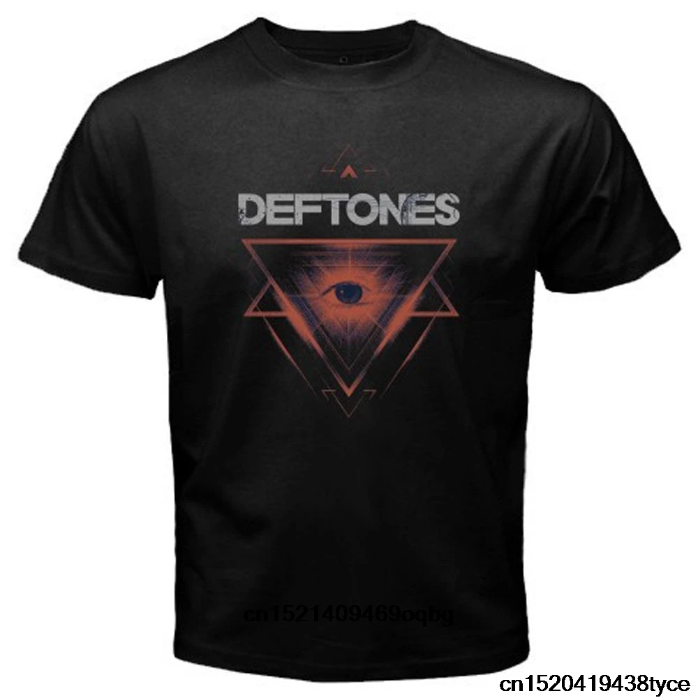 

T Shirts Brand Clothes Slim Fit Printing New Deftones Triangle Rock Band T Shirt