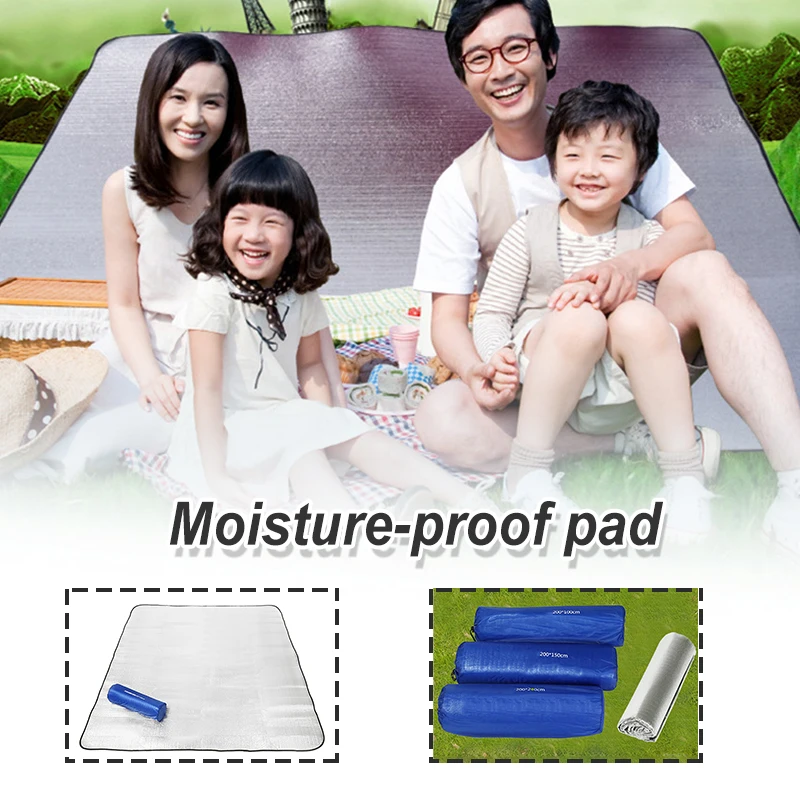 

Водонепроницаемый коврик для кемпинга, 2x2 м, пляжное одеяло, складной, влагостойкий коврик, портативная двухсторонняя алюминиевая пленка, к...