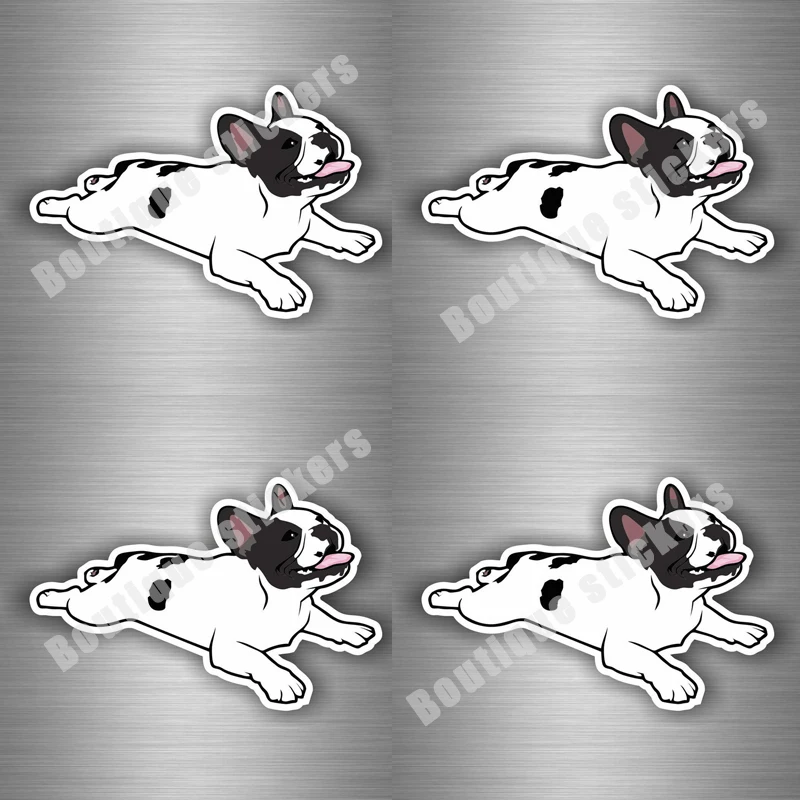 

4X Decal Sticker Vinyl Decoration Tuning Car Motorcycle Rider French Bulldog High Quality Motorcycle Motorcycle Laptop
