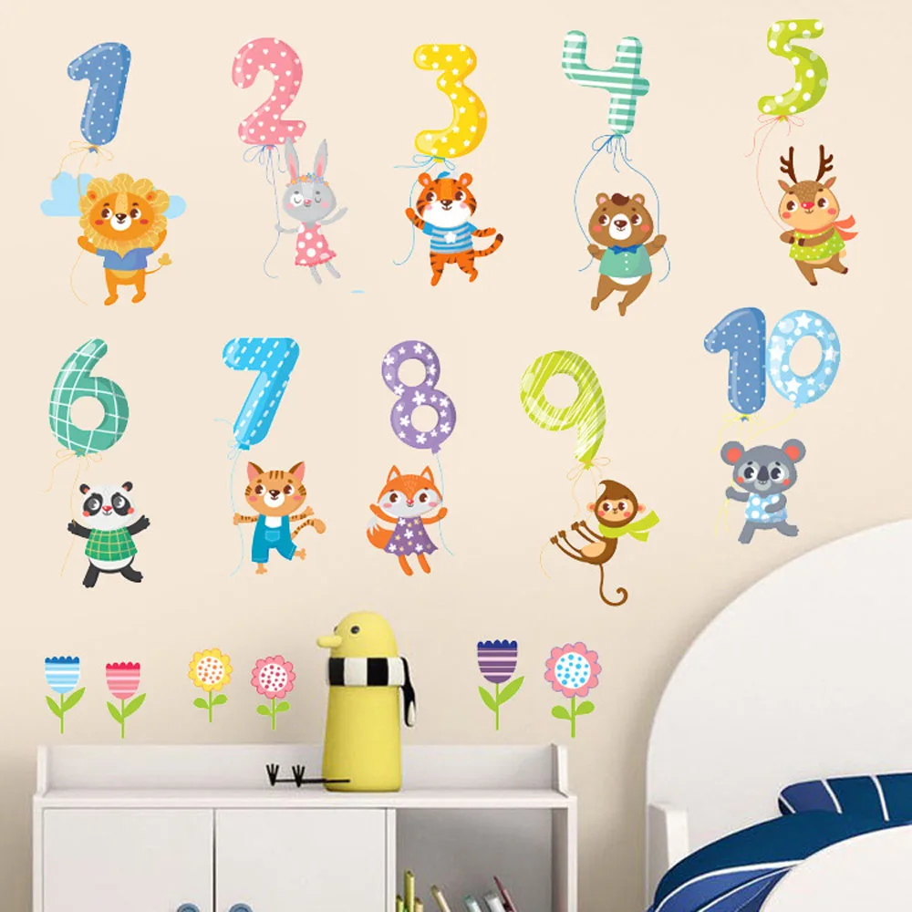 Номер на стену для домашнего декора анималистический настенный наклейки