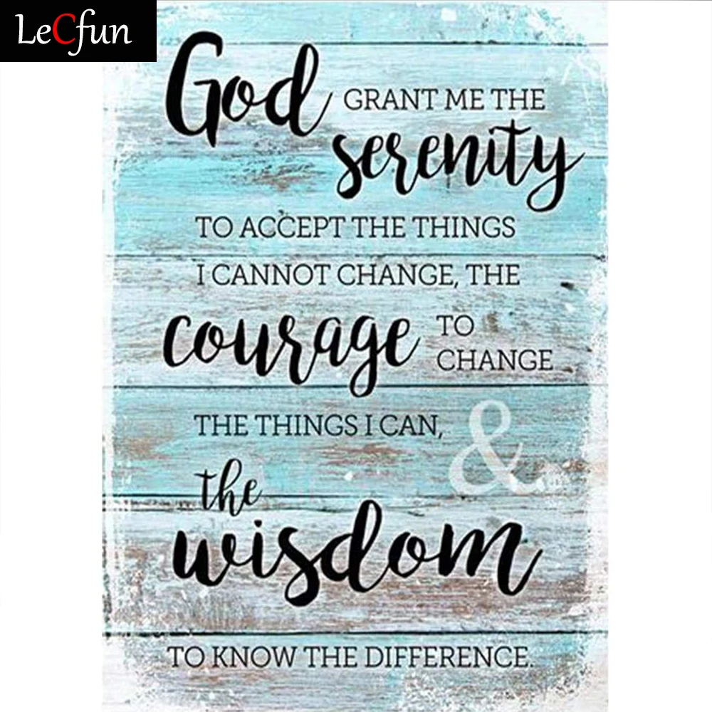 Набор для алмазной 5D живописи LeCfun алмазная вышивка с надписью God круглая