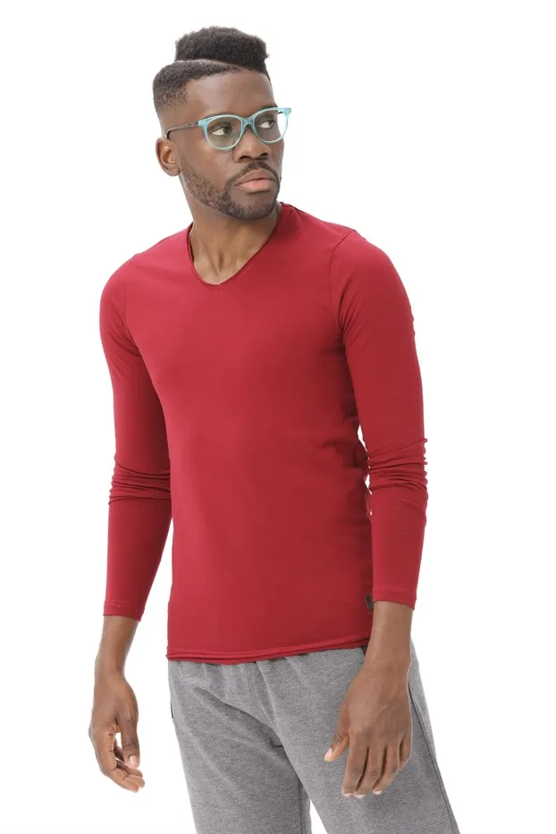 Для мужчин вязаный жилет с v образным вырезом для неприятный посадки длинными