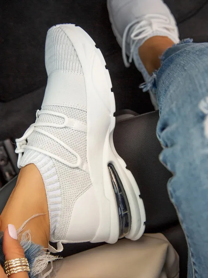 

Sneakers for Women Summer Woman Breathable Sock Casual Shoes Lace Up Shoes Female Sport Shoes Ladies