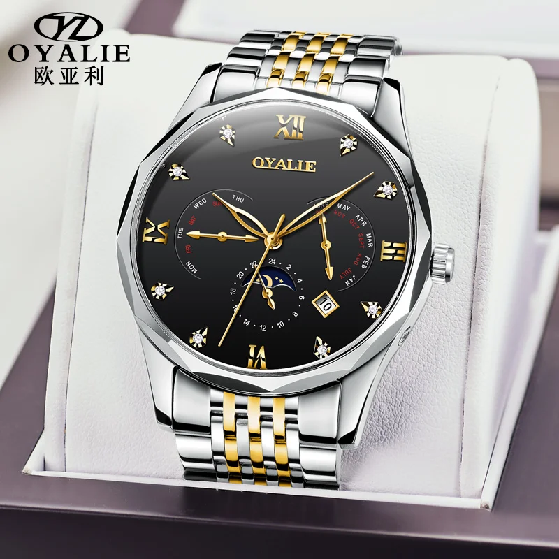Watches Men's Automatic Mechanical Watches Refined Steel Multifunctional Waterproof Watches