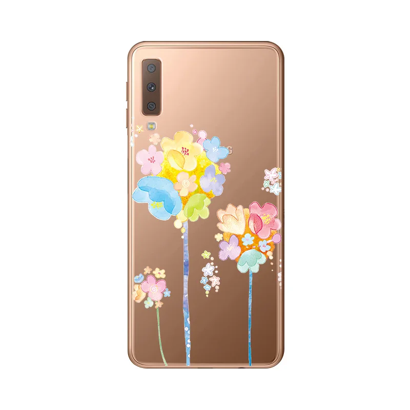 Silicone Case For Samsung Galaxy A7 2018 Soft TPU Back Shell Phone Cover A750 A750F 6.0 inch |