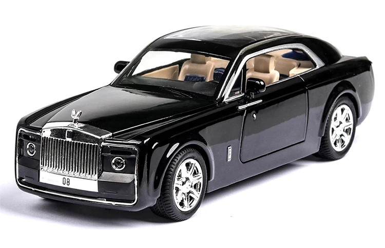 1:24 литая под давлением модель автомобиля из сплава Rolls Royce Phantom Металлический Игрушечный Автомобиль колеса симулятор звуковой светильник вытяжной автомобиль коллекция детский подарок