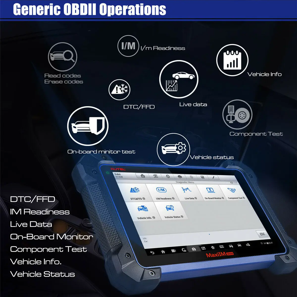 2021 Autel MaxiIM IM608 OBD2 Scanner OBDII Car Auto Diagnostic Tool All System IMMO Advanced Key Programming PK IM508 IM600 | Автомобили и