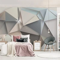 milofi custom large wallpaper mural modern minimalist style 3d three dimensional triangle tv background wall
