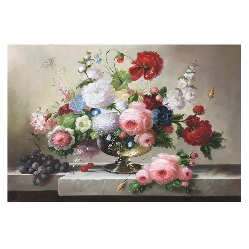 100% ручная роспись пеонис растения бонсай художественная живопись на холсте