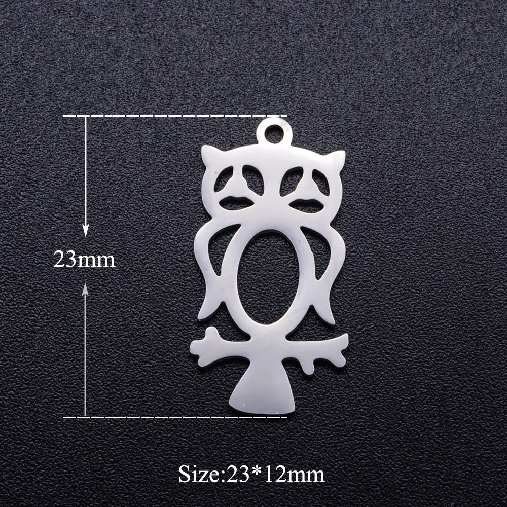 Подвеска Ночная Сова из нержавеющей стали 5 шт./лот|Шармы| |