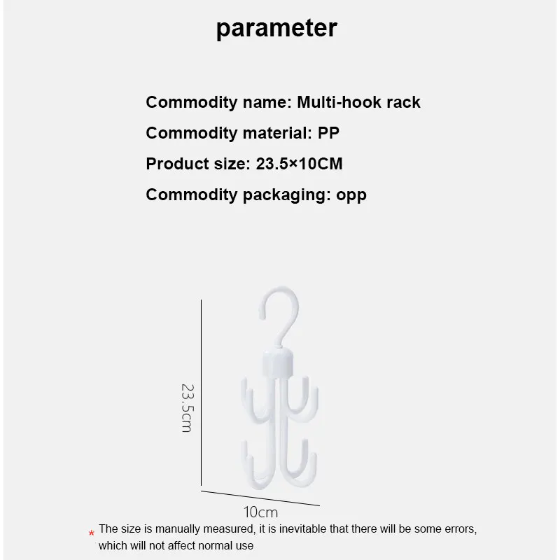 

Four-prong rotatable coat, hat, bag, hook, tie and belt storage rack for daily use, saving space