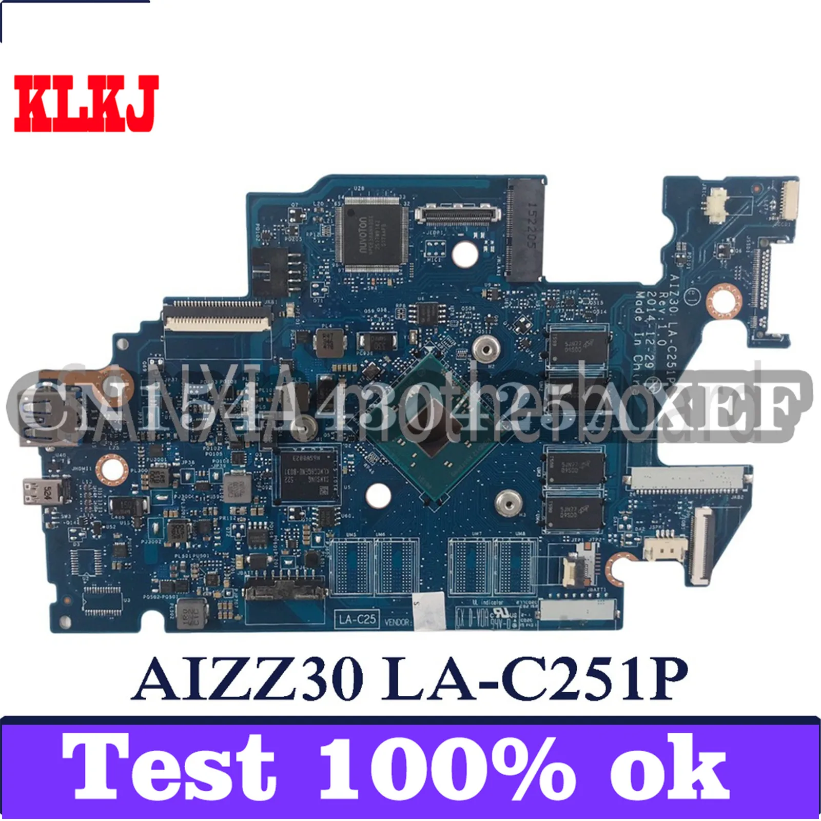 

KLKJ AIZZ30 LA-C251P Laptop Motherboard For Lenovo S21e-20 Test Original Mainboard N2840