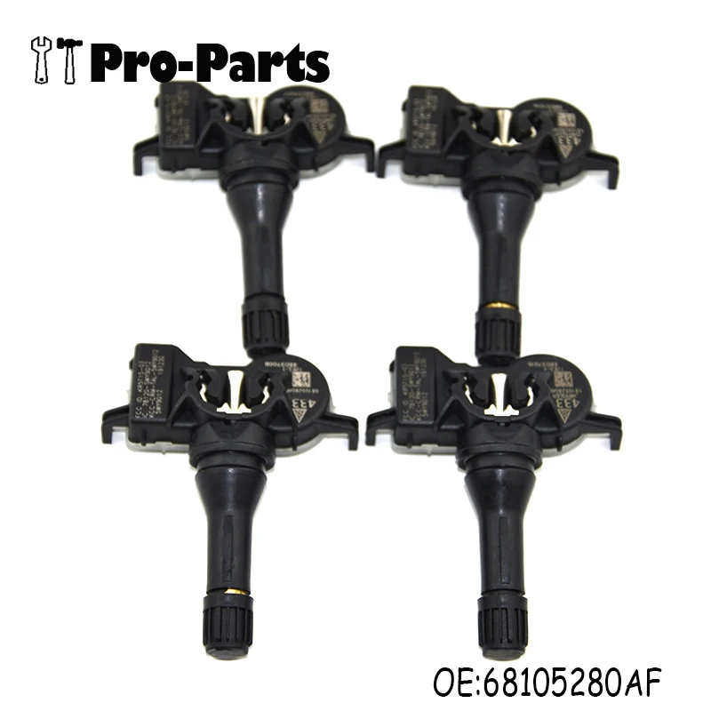 Датчик давления в шинах 68105280AF, датчик давления в шинах для Jeep Chrysler Dodge 433 МГц 68313387AB 68105280AD 68252493AB 68193586AB