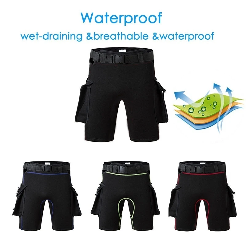 Мужские и женские регулируемые 2 мм неопреновые шорты для дайвинга купальный