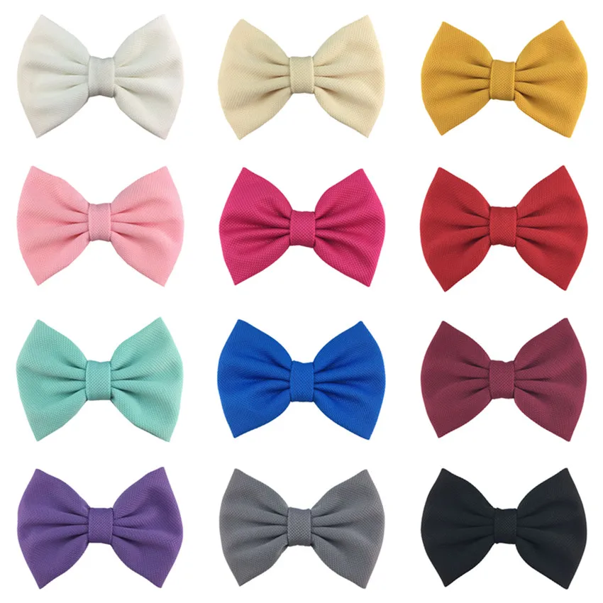 Топ 50 шт. 5 &quotтканевые банты для волос девочек заколка ручной работы большой бант