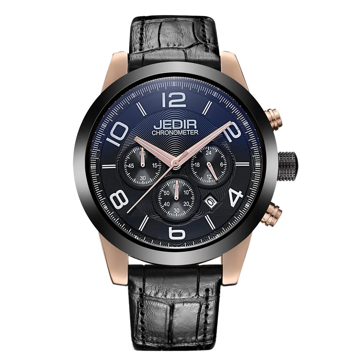 Новые Модные Роскошные мужские часы с кожаным ремешком Водонепроницаемые