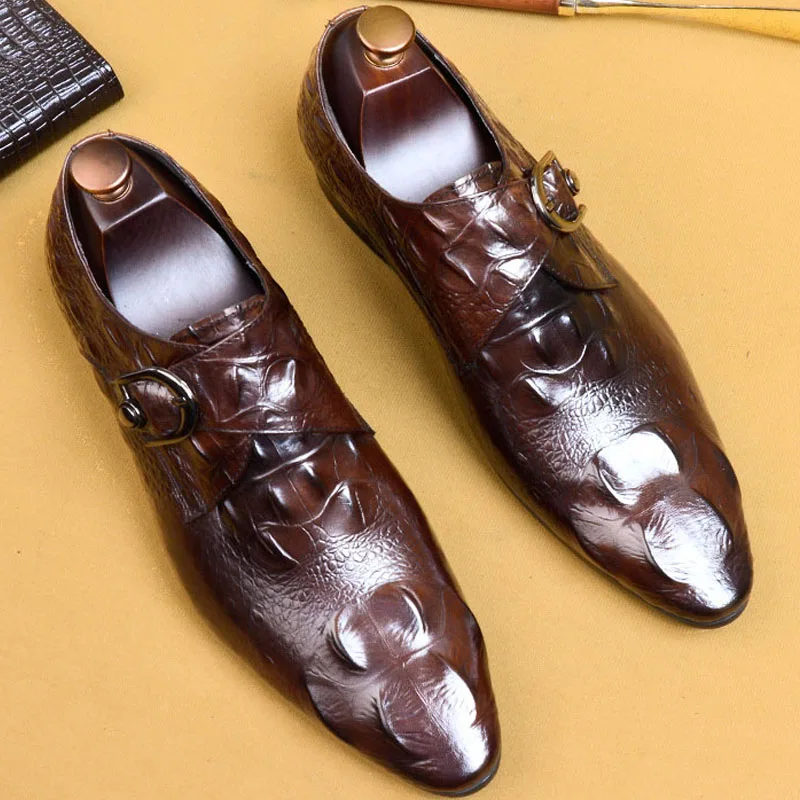 Мужские туфли оксфорды из натуральной кожи с острым носком на плоской