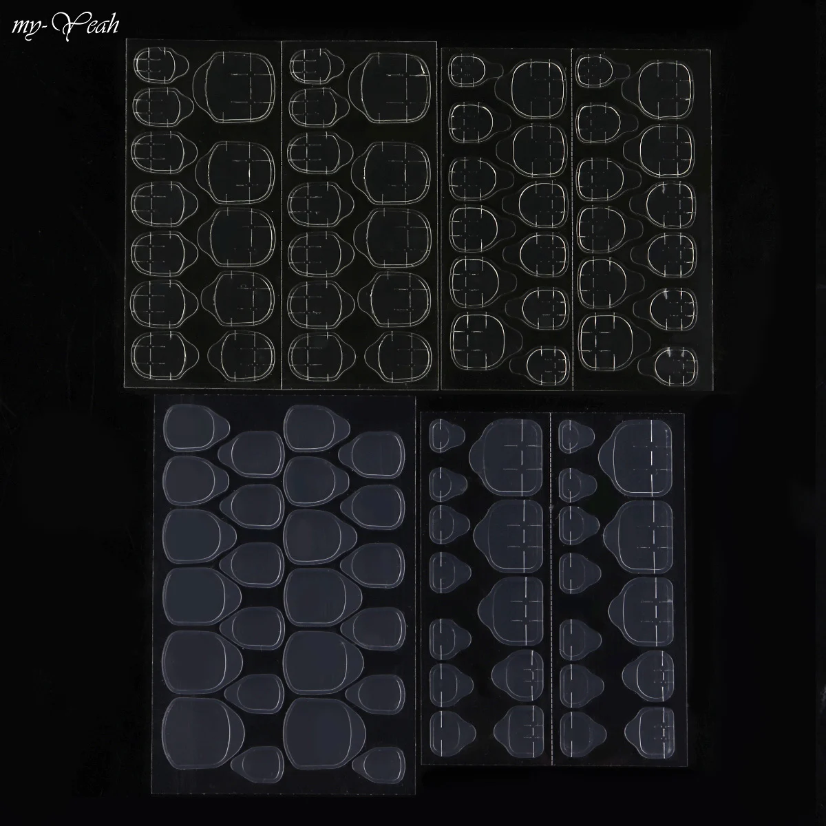 1/5 листов для дизайна ногтей прозрачные накладные ногти клейкая лента гибкий