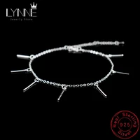 hot fashion simple arch bridge pendants anklets bracelet 925 sterling silver summer anklet for women jewelry beach foot chain