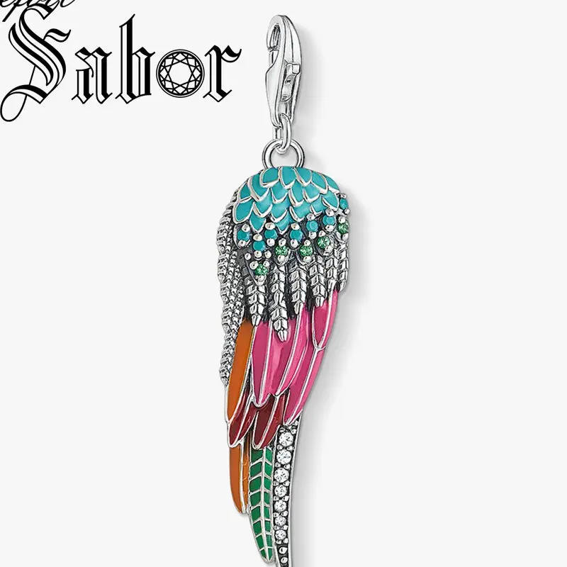 Подвеска с крыльями попугая модное ювелирное изделие посеребренный Модный милый