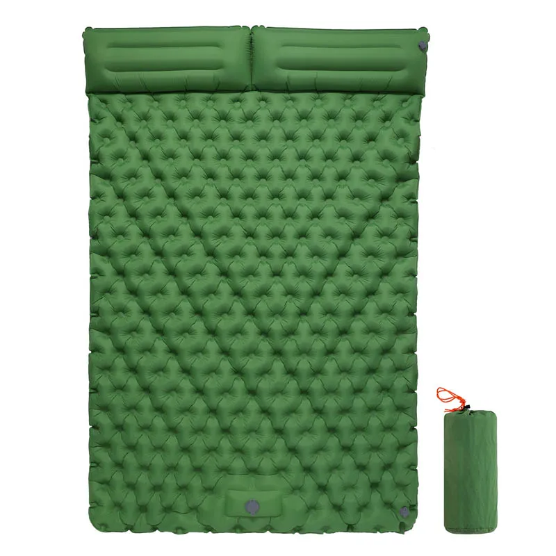 Outdoor Double Inflatable Camping Mat Lightweight Air Bed 7cm Thicken Tent Sleeping Pad Inflatable cushion With Pillow