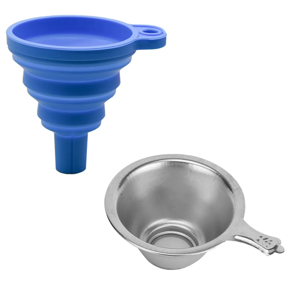 Металлическая УФ-смола фильтр стакан + силиконовая воронка Одноразовые