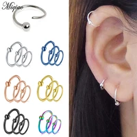 miqiao 1pcs surgical steel nose rings orbital ear stud helix body piercing jewelry