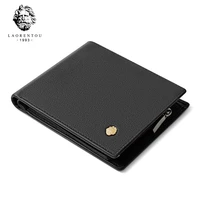 laorentou mens cow leather card holder wallets for men genuine leather mens zipper wallet man standard credit card coin purse