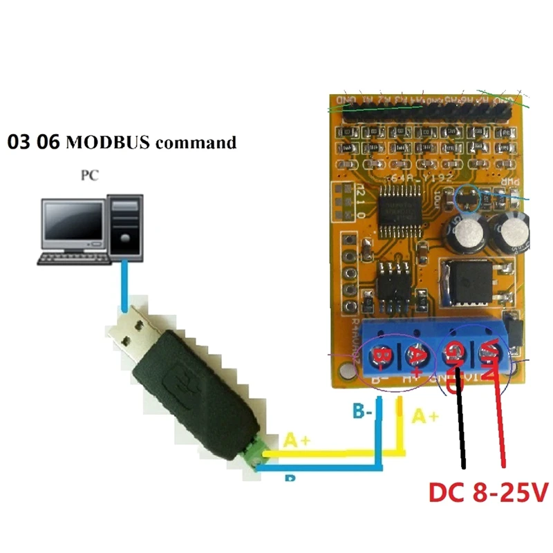 5 В/10 в 7Ch RS485 аналоговый образец напряжения ModBus RTU плата для ADC 0-20Ma 4-20Ma датчик |