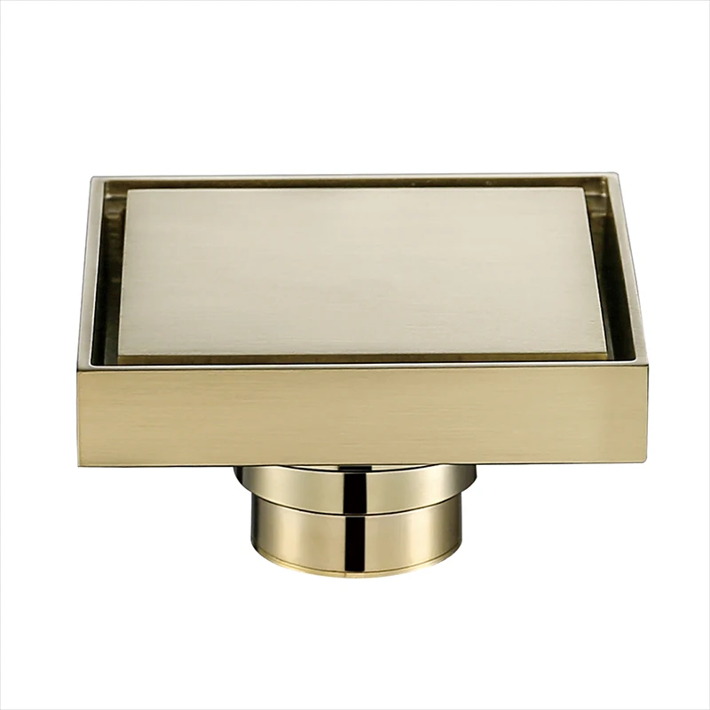 Латунный напольный Слив для душа матовый золотой сливной дезодорант ванной