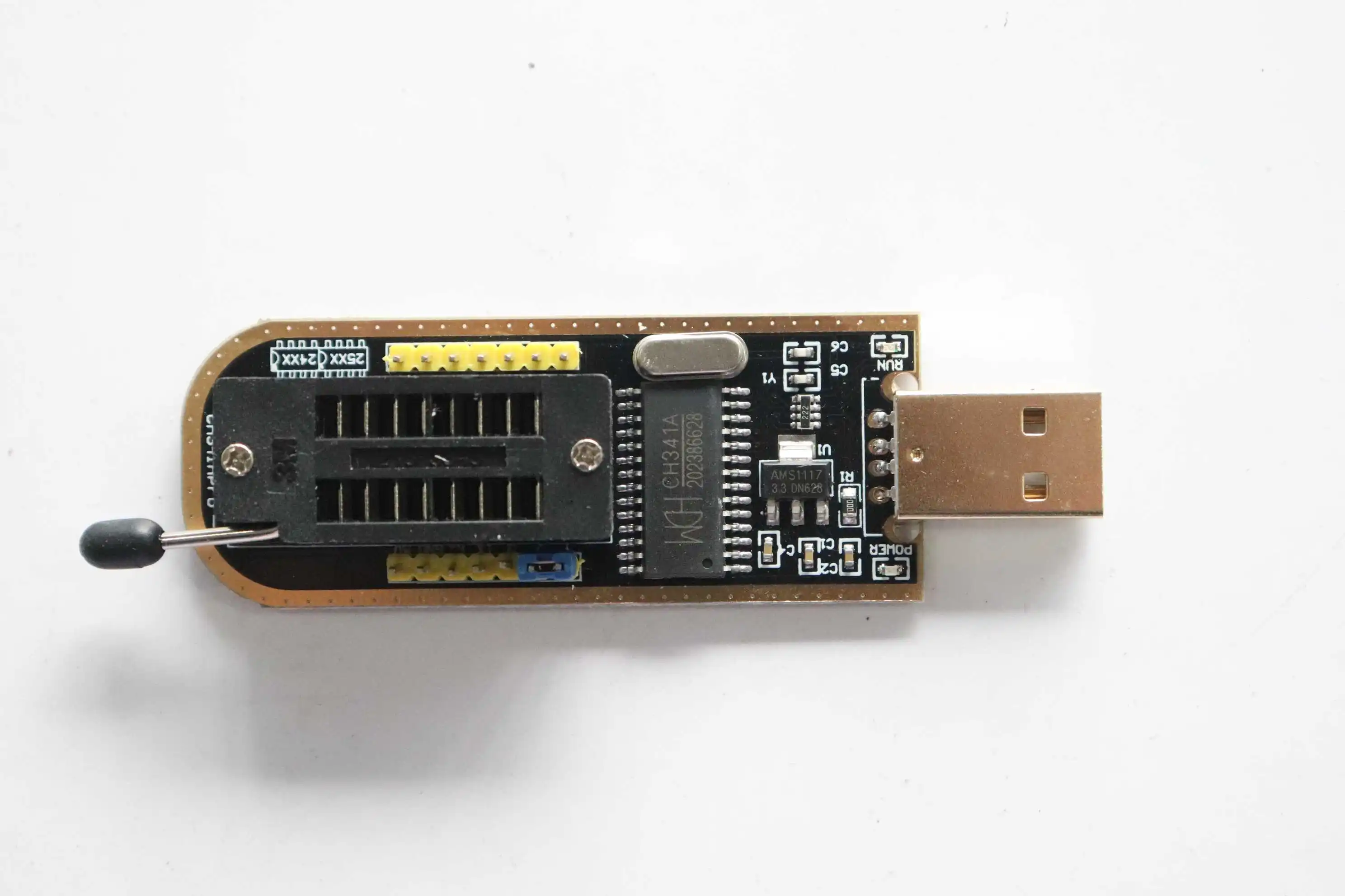 Черный и желтый 25 SPI серии 24 EEPROM CH341A писатель биос Routing lcd Flash USB программатор Легкая удобная работа