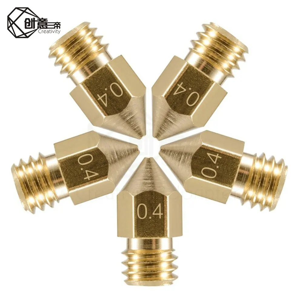 5 шт./компл. 1 75 мм шланг PTFE + 0 4 Экструдер Насадка печатающая головка нагреватель