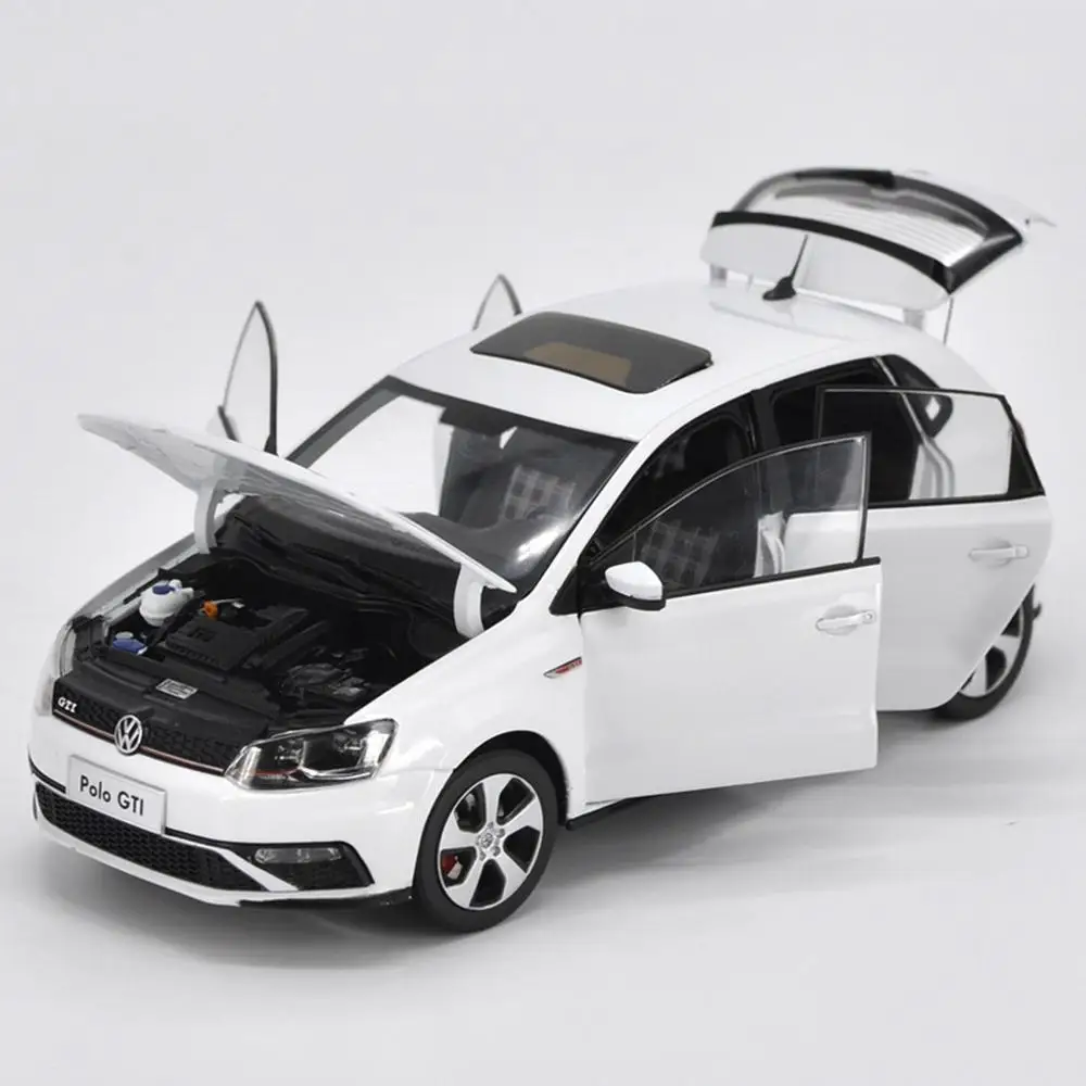 1/18 весы VW Volkswagen POLO GTI белые литые под давлением автомобильные модельные игрушки, коллекционные