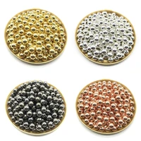 wholesale 3 4 6 8 10 12mm 30 500pcs goldgun metal plated ccb round seed spacer beads for jewelry making diy